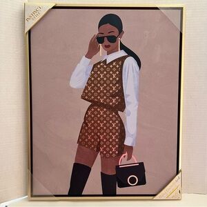 Instinct Style -  Wall Decor Lady Louis Vuitton Canvas